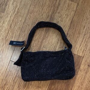 INC International Concepts Black Crystal Shoulder Bag